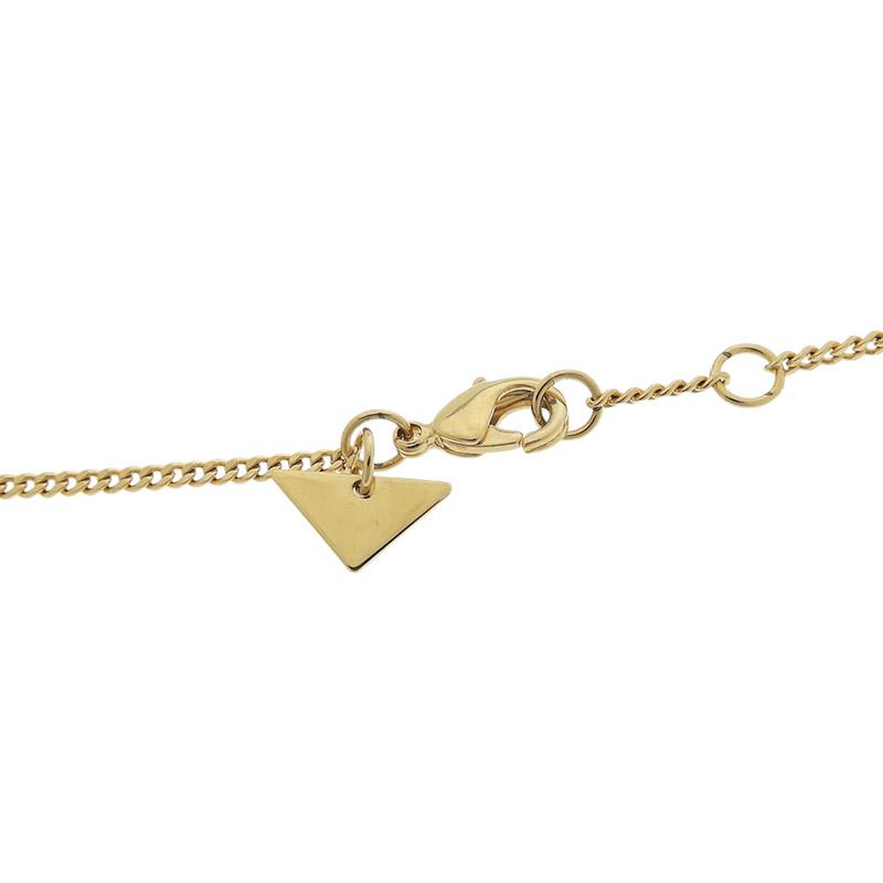 プラダ PRADA トライアングルロゴ エナメル メタル ブレスレット GP ブラック/ゴールド色 1IB738 中古 新入荷 OBJ0312 | PRADA | 04
