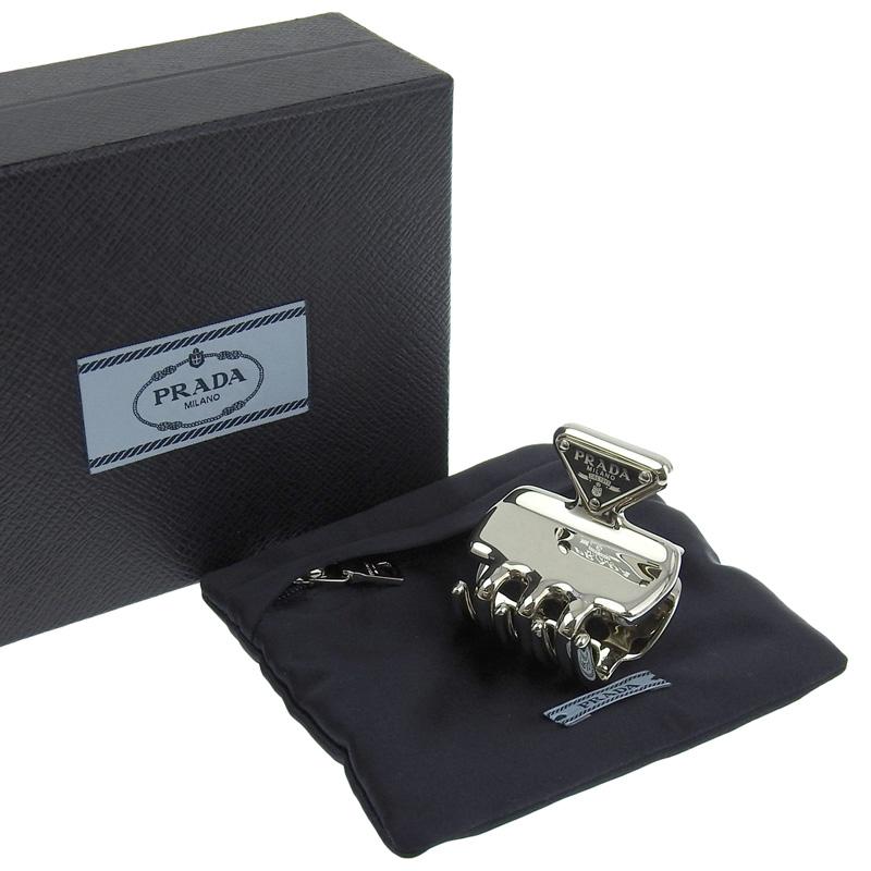 PRADA（プラダ） トライアングルロゴ ヘアクリップ ヘアアクセサリー