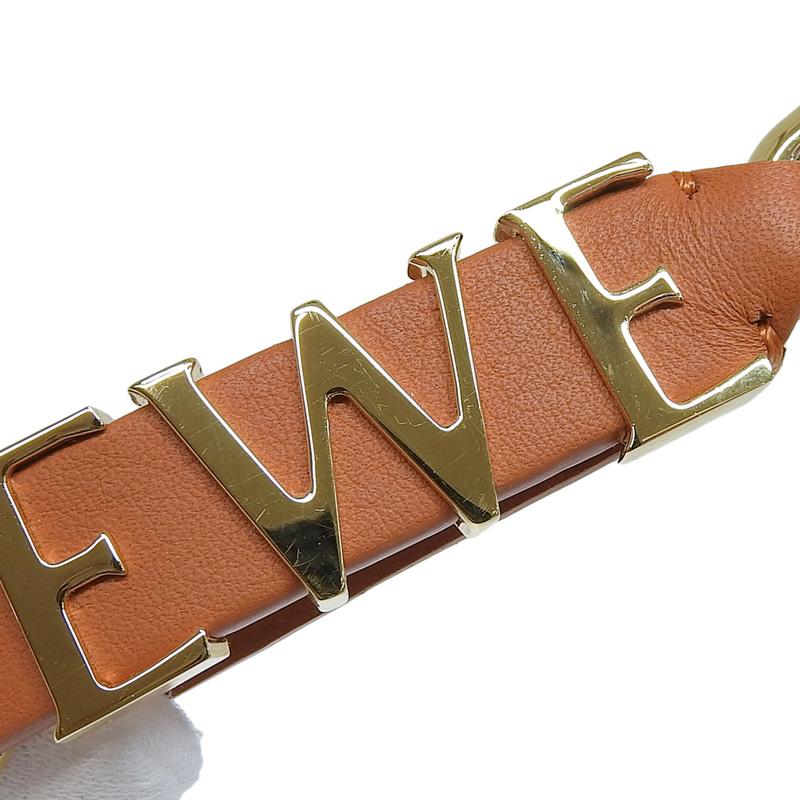 LOEWE（ロエベ） ボールド チャーム キーリング レザー 真鍮 メープル