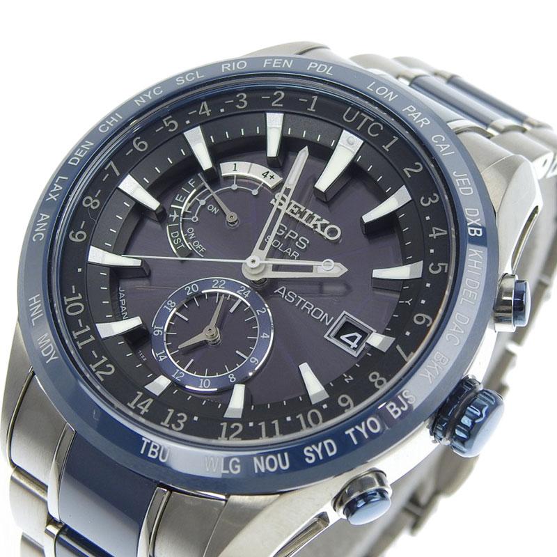 セイコーアストロン GPSソーラーチタンブルー SBXA019 メーカーOH済み アストロン ブライトチタン[SBXA019] Astron BrightTitan