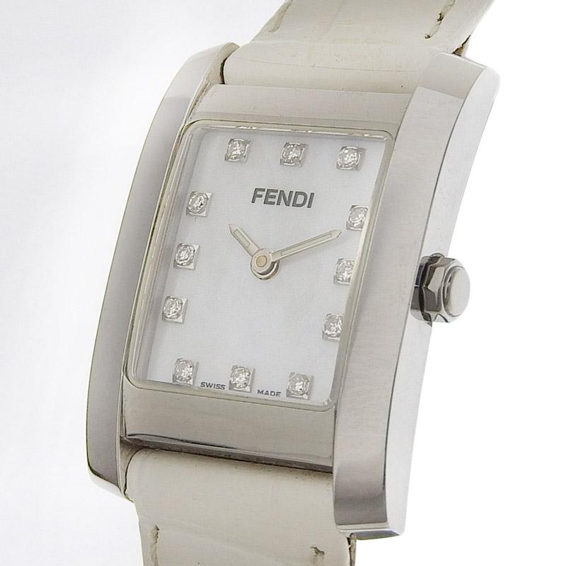 フェンディ FENDI 7000L クォーツ 腕時計 レディース SS 革 12PD