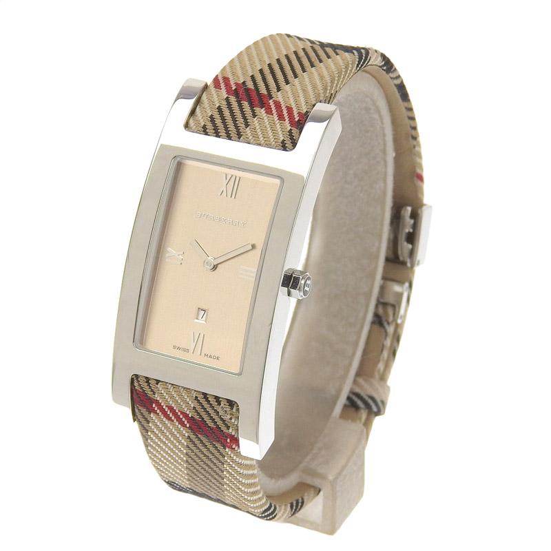 BURBERRY（バーバリー） クォーツ 腕時計 メンズ SS キャンバス レザー