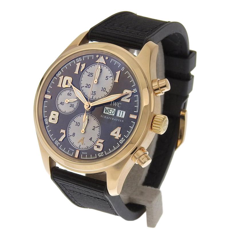 アイダブリューシー IWC サン＝テグジュペリ メンズ 自動巻き 腕時計 K18/ラバー 茶文字盤 250本限定 IW371711 中古 新入荷 OW0399 IWC SCHAFFHAUSEN（IWCシャフハウゼン） アイダブリューシー IWC サン