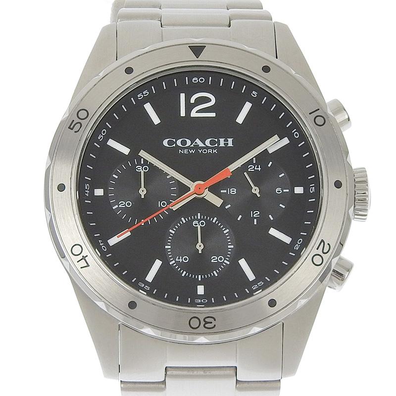 COACH（コーチ） メンズ クォーツ 腕時計 クロノグラフ SS ブラック