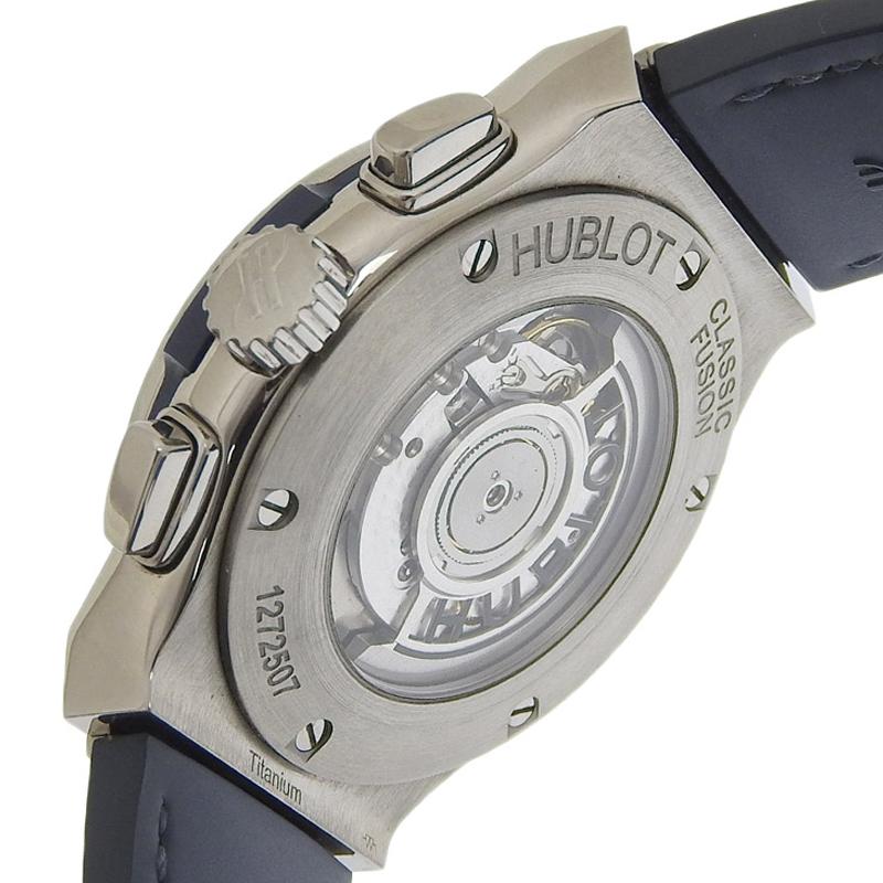 ウブロ HUBLOT 時計 クラシックフュージョン 自動巻き 腕時計 メンズ チタン/ラバー ブルー文字盤 541.NX.1171.LR 中古 新入荷 OW0439 HUBLOT（ウブロ） 時計 クラシックフュージョン 自動巻き 腕時計