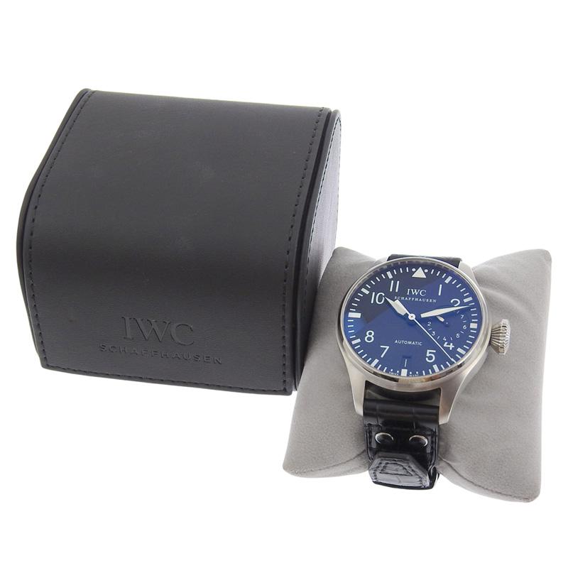 アイ・ダブリュー・シー IWC ビッグパイロット パワーリザーブ メンズ 自動巻き 腕時計 SS/革 ブラック文字盤 IW500401 中古 新入荷 OW0478 IWC SCHAFFHAUSEN（IWCシャフハウゼン） アイ・ダブリュー・シー IWC