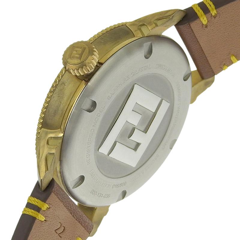 フェンディ FENDI アクアダイバー メンズ 自動巻き 腕時計 SS 革 グリーン文字盤 F131020201 限定800本 中古 新入荷 OW0484 | FENDI | 03