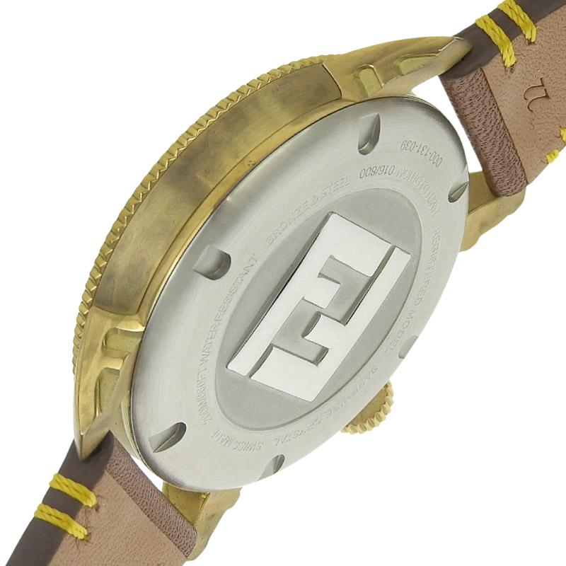 フェンディ FENDI アクアダイバー メンズ 自動巻き 腕時計 SS 革 グリーン文字盤 F131020201 限定800本 中古 新入荷 OW0484 | FENDI | 04