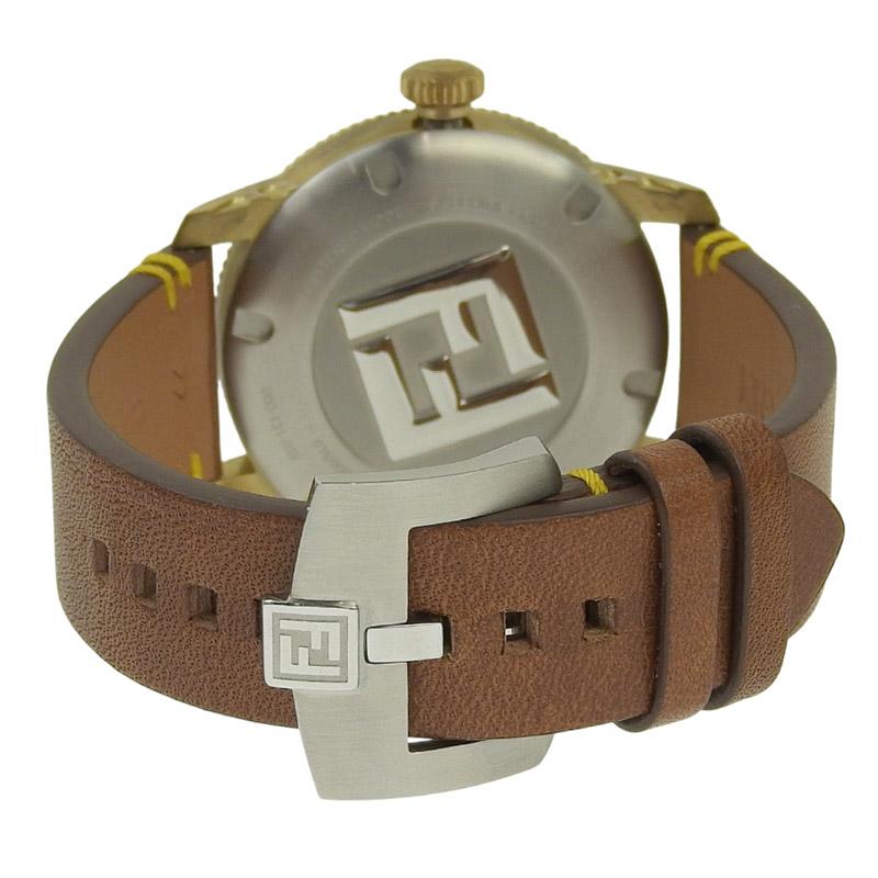 フェンディ FENDI アクアダイバー メンズ 自動巻き 腕時計 SS 革 グリーン文字盤 F131020201 限定800本 中古 新入荷 OW0484 | FENDI | 05