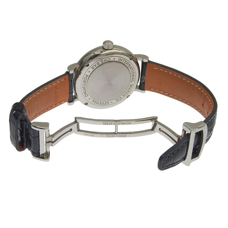 アイ・ダブリュー・シー IWC 時計 ポートフィノ メンズ 自動巻き 腕時計 12Pダイヤモンド SS/革 ブルー文字盤 IW357412 中古 新入荷 OW0490 ポートフィノ アイ・ダブリュー・シー IWC 時計 メンズ 自動巻き