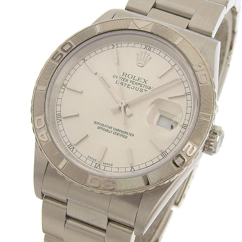 ロレックス ROLEX デイトジャスト サンダーバード メンズ 自動巻き 腕時計 SS/WG シルバー文字盤 Y番 2002年 16264 中古 新入荷 RO0269 デイトジャスト ロレックス ROLEX サンダーバード メンズ 自動巻き