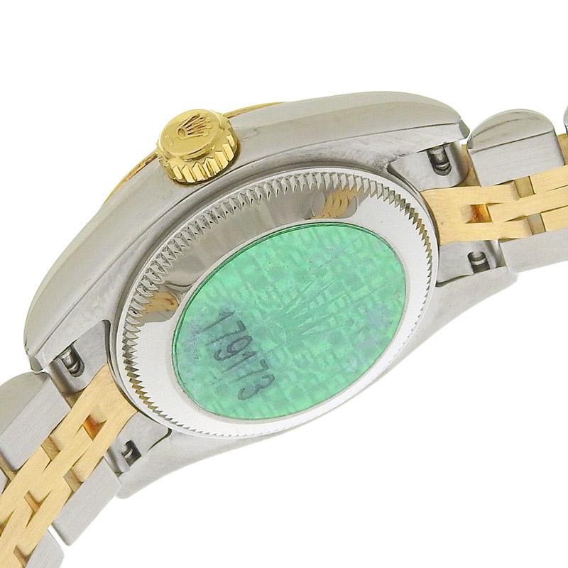 ロレックス ROLEX デイトジャスト レディース 自動巻き 腕時計 SS/YG 10Pダイヤ シルバー文字盤 D番 2005年 179173G 中古 新入荷 RO0272 | デイトジャスト | 03