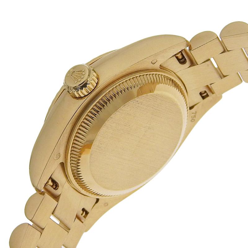 ロレックス ROLEX デイトジャスト レディース 自動巻き K18YG 10Pダイヤモンド シャンパン文字盤 Y番 2003年 179178G 中古 新入荷 RO0276 デイトジャスト ロレックス ROLEX レディース 自動巻き K18YG 10P