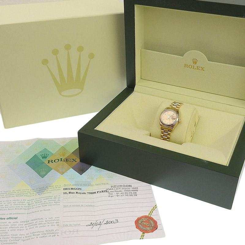 ロレックス ROLEX デイトジャスト レディース 自動巻き K18YG 10Pダイヤモンド シャンパン文字盤 Y番 2003年 179178G 中古 新入荷 RO0276 デイトジャスト ロレックス ROLEX レディース 自動巻き K18YG 10P