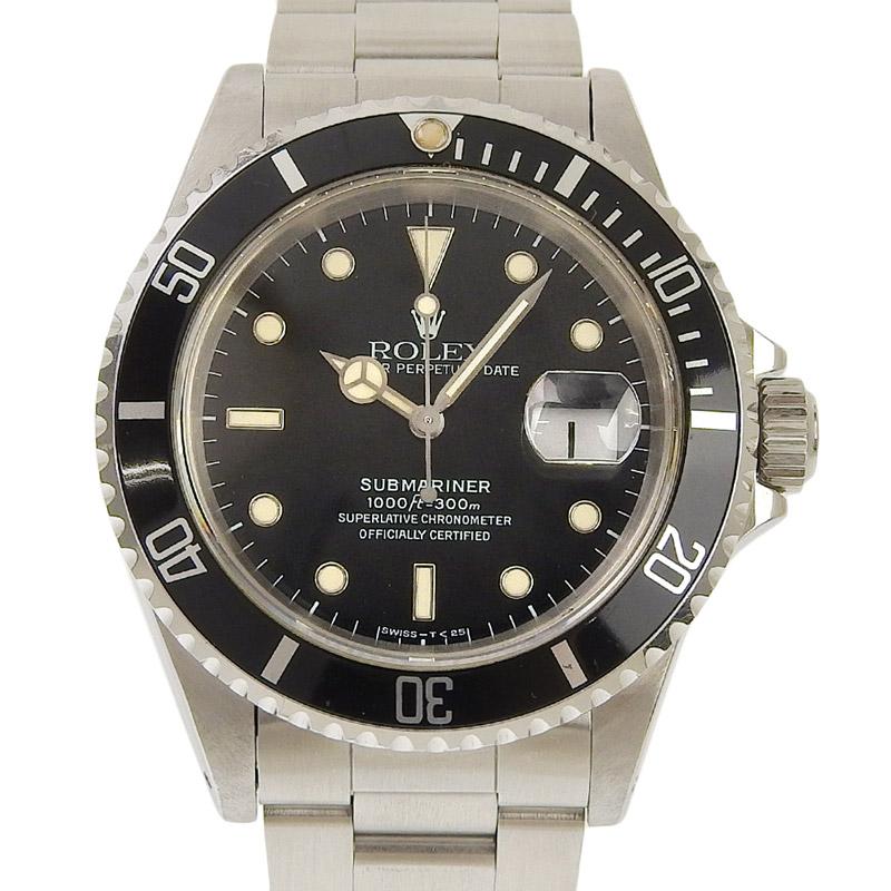 ロレックス ROLEX サブマリーナ デイト メンズ 自動巻き 腕時計 SS ブラック文字盤 N番 1991年 16610 中古 新入荷 RO0278 サブマリーナー ロレックス ROLEX サブマリーナ デイト メンズ 自動