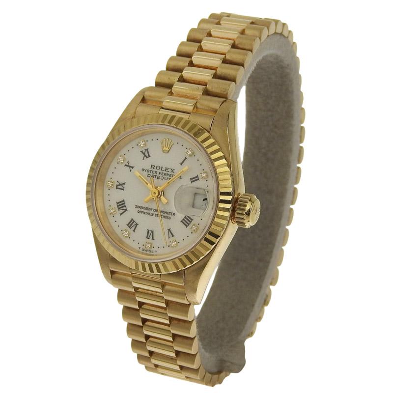 デイトジャスト ロレックス レディース 自動巻き K18 10Pダイヤモンド