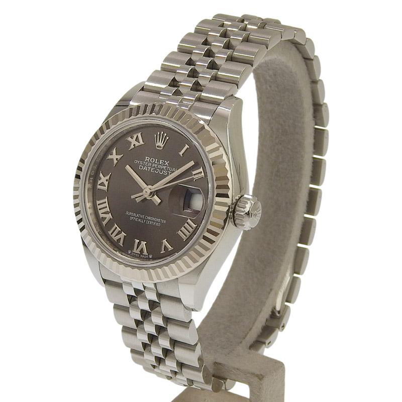 ロレックス ROLEX デイトジャスト28 レディース 自動巻き 腕時計 SS K18WG グレーローマン ダークグレー文字盤 279174 中古 新入荷 RO0304 デイトジャスト ロレックス ROLEX デイトジャスト28 レディース 自動