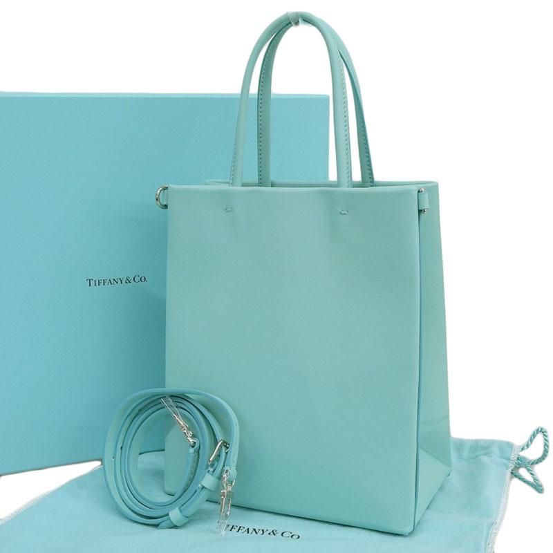 ティファニー TIFFANY & Co. キャットストリート ミニショッピングトート 2WAYバッグ ショルダーバッグ レザー ブルー 中古 新入荷 TI0133｜ronde｜02