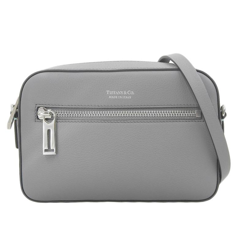 ティファニー TIFFANY & Co. ショルダーバッグ ポシェット レザー グレー 美品 新入荷 TI0140 TIFFANY&Co.（ティファニー） TIFFANY & Co. ショルダーバッグ