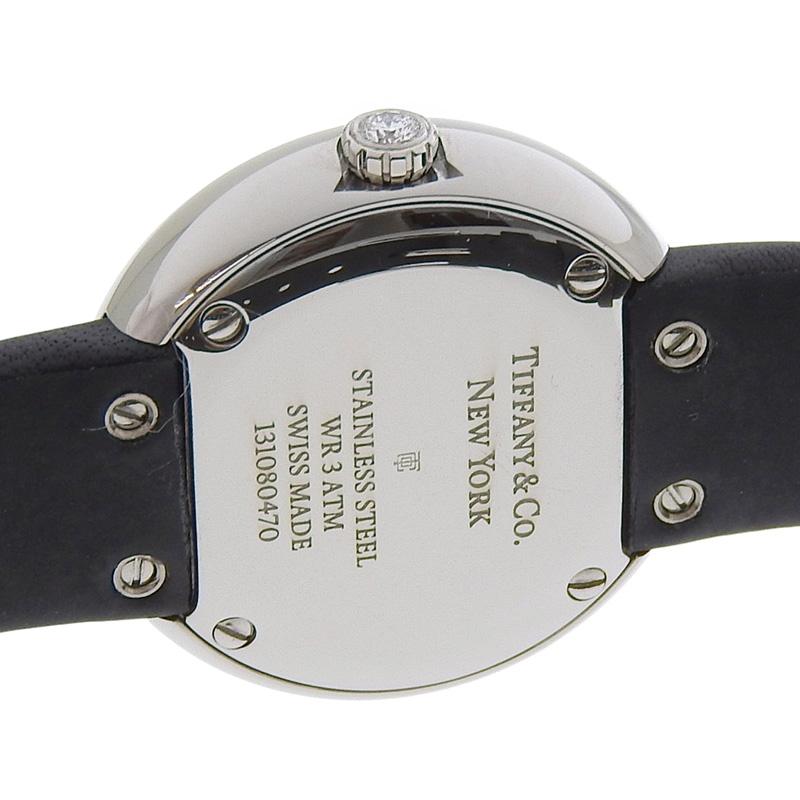 ティファニー TIFFANY & Co. アトラス2ハンド レディース クォーツ 腕時計 ダイヤ SS/革 ライトブルー文字盤 62867442 中古 新入荷 TI0351 | Tiffany Atlas | 03