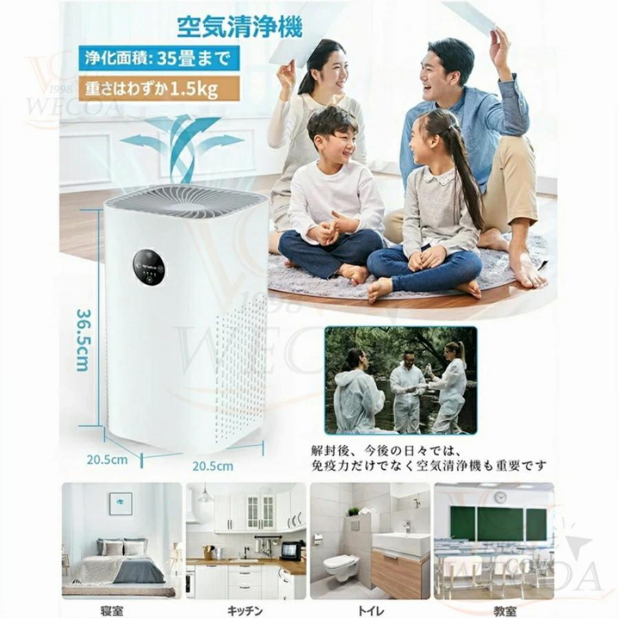 空気清浄機 小型 卓上 加湿なしダニ対策 40畳 ウイルス対策 黄砂 PM2.5
