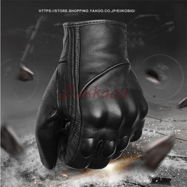 山羊革 スマホ対応可能 本革手袋　メンズ　グローブ　レザーグローブ　レザー手袋　glove　バイク手袋　バイクグローブ　レーシンググローブ_6