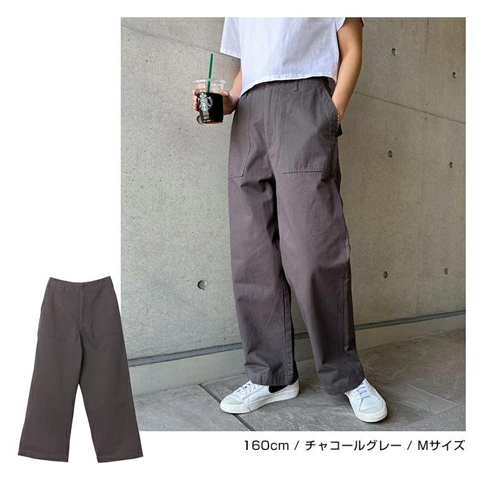 ワイドパンツ ベイカー パンツ レディース サイドポケット カジュアル