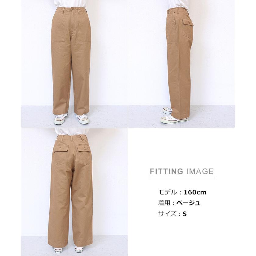 ワイドパンツ ベイカー パンツ レディース サイドポケット カジュアル