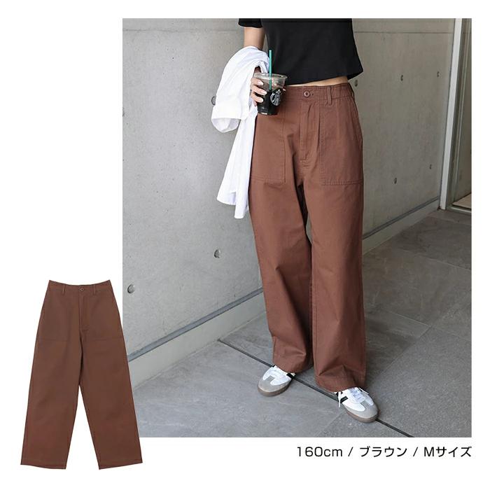 ワイドパンツ ベイカー パンツ レディース サイドポケット