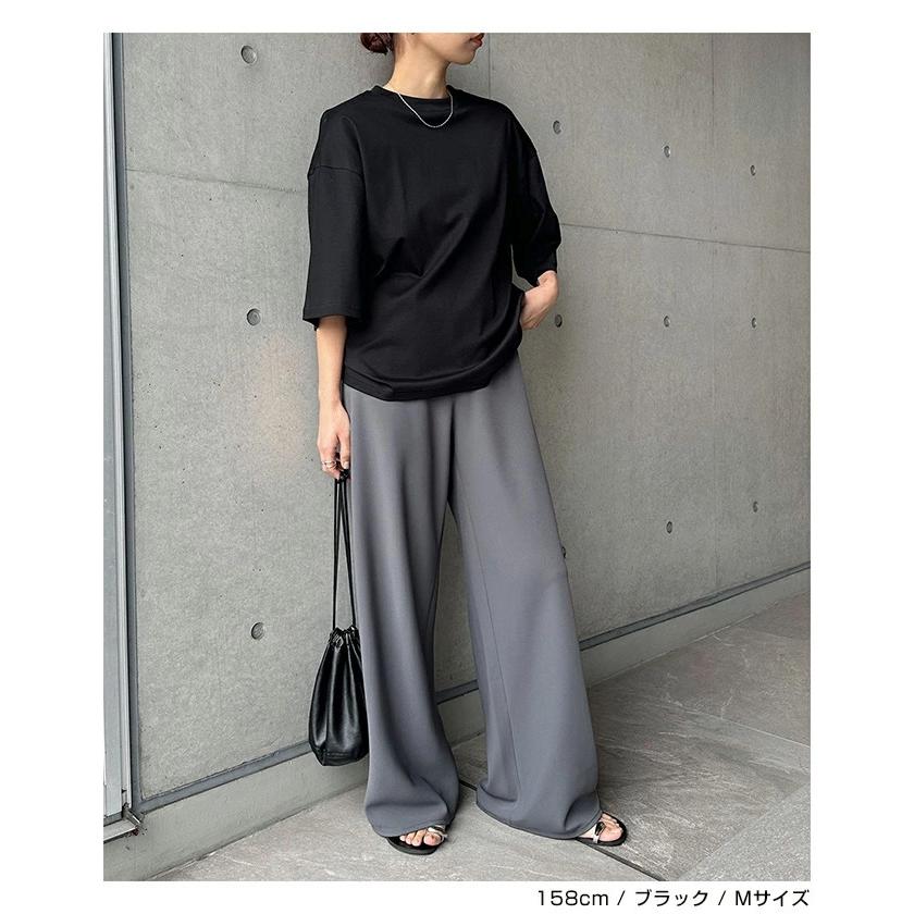 evernavy エバーネイビー シルケット オーバーサイズ Tシャツ 5分袖