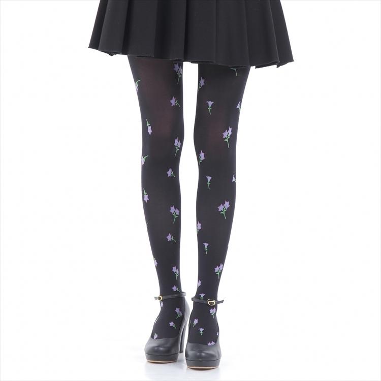 RONMON] 日本製 タイツ レディース 柄タイツ 風神雷神 60デニール