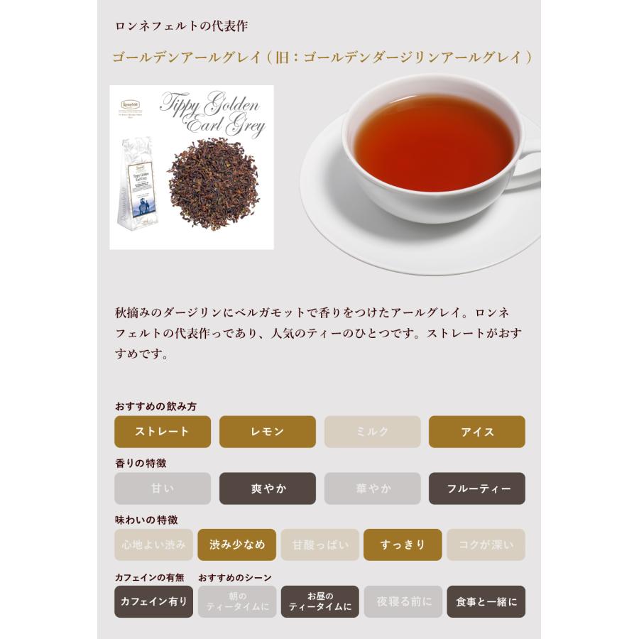 紅茶 ギフト ロンネフェルト ゴールデンアールグレイ 500g ベルガモット 香り アールグレイ ダージリン 爽やか 贈り物 女性 人気_2