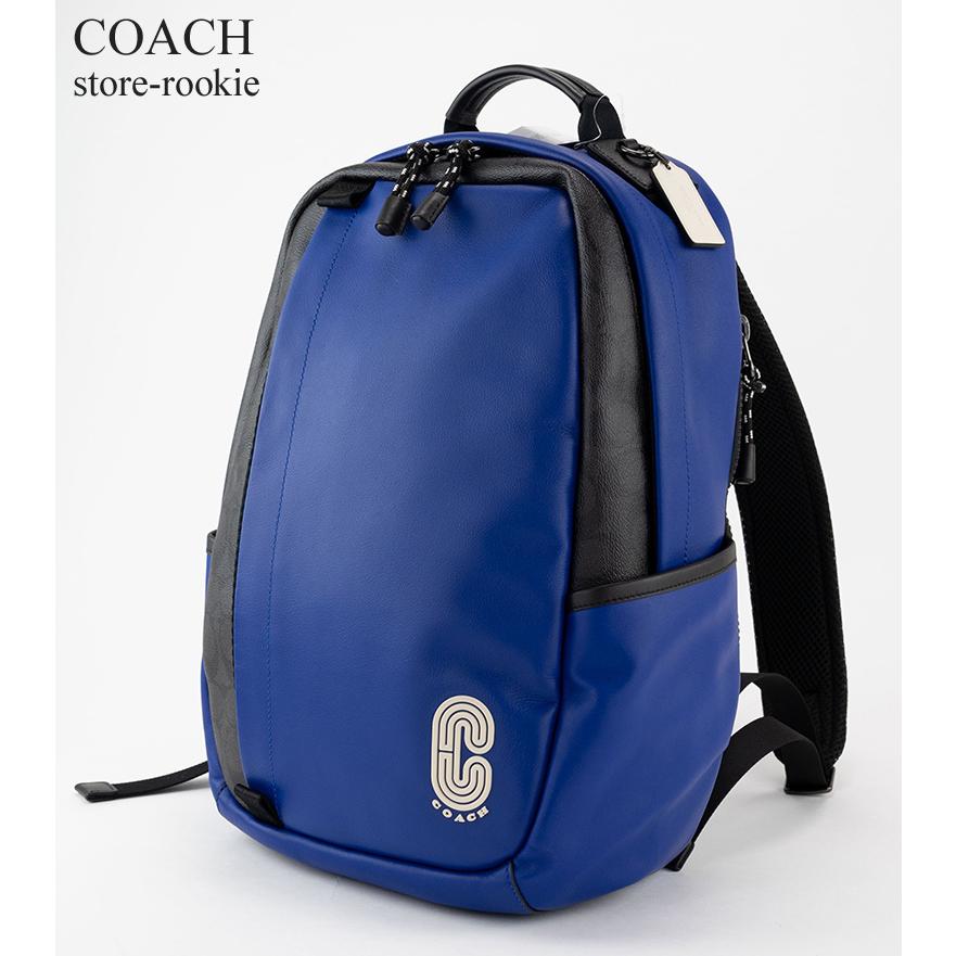 大注目 エッジ レザー シグネチャー カラーブロック メンズ アウトレット Coach リュックサック バッグ コーチ バックパック C1313 スポーツブルー ブラック リュックサック デイパック Www Collectiviteslocales Fr