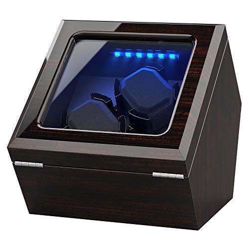 初回限定 Inclake ワインディングマシーン腕時計自動巻き器ウォッチワインダー2本巻き上げ 中に Led ライト付き 蓋を開ける時 作業が中止されますので 50 Off Kresztegyeb Infora Hu