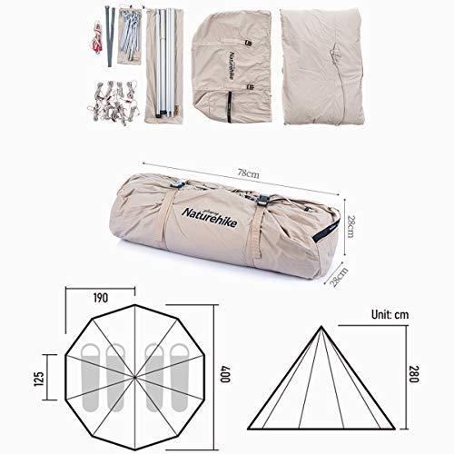 Naturehike ワンポールテント 綿布テント コットン仕様 防水綿のキャンバスの家族のキャンプテント キャンプ ４シーズンコットンベルテント S Room109 通販 Yahoo ショッピング