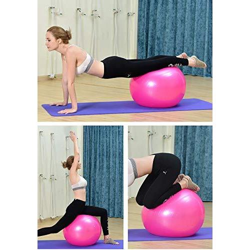 フィットネスボール 空気入れ付き バランスボール フィットネス 55cm 65cm 75cm 3色 ブルー ピンクパープル ブルー 55 エアー S Room109 通販 Yahoo ショッピング