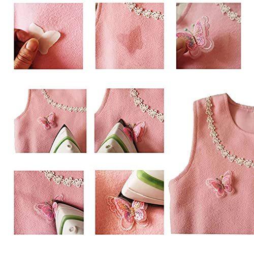 Mamp Y Crystal 蝶 ワッペン 女の子 アップリケ アイロンワッペン 刺繍ワッペン レース 縫 アイロン 蝶 アイロンシート 在庫一掃売り切りセール