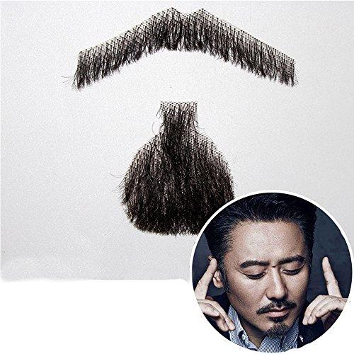 Sinoart 口髭 付け髭 ひげ手作り本物人毛ウィッグ男性 メンズ リアル髭 02 Www Moderatetechnoservices Com