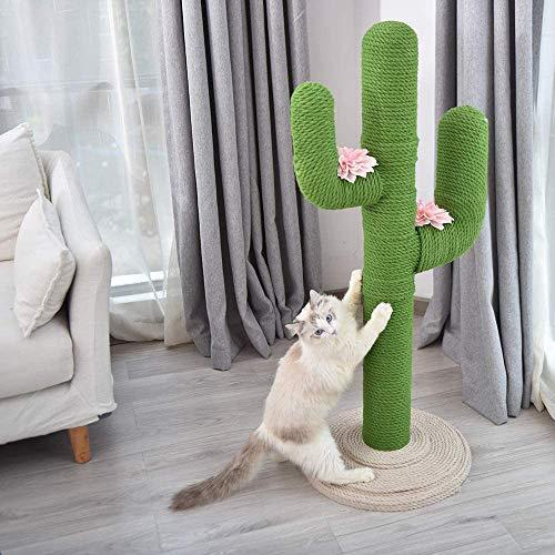 猫タワー 猫用 爪とぎサボテン型 ネコポール 麻縄 手巻き 可愛い つめとぎ 猫の木 多頭飼い 組立簡単 子猫から大型猫 105cm 緑 S Room109 通販 Yahoo ショッピング