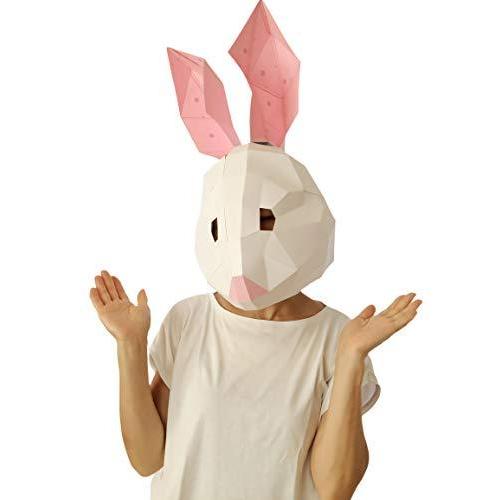 うさぎマスク かぶりもの 動物おもしろかわいい手作りペーパークラフト 大人用 ウサギ被り物 知育玩具 仮装衣装 S Room109 通販 Yahoo ショッピング