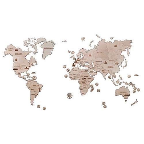 Woodtrick パズル 趣味 木の世界地図パズル 大 木の3dパズル 模型 ウッドトリック