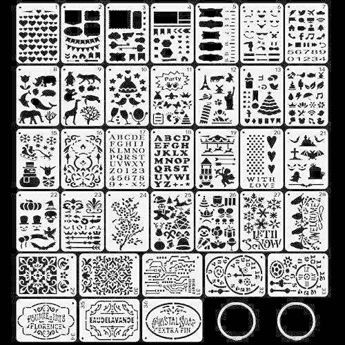 Augoog ステンシル Diy 描画テンプレート 子供 製図用テンプレート 手帳用 テンプレート 描画ツール 絵描き道具 塗り絵 Diyアルバム 絵 S Room109 通販 Yahoo ショッピング