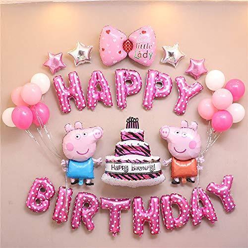 誕生日 飾り付け 誕生日 バルーン バルーン 誕生日 バースデー 飾り 100日祝い 飾り Peppa Pig 豚 1 13歳 誕生日 飾り Happ S Room109 通販 Yahoo ショッピング