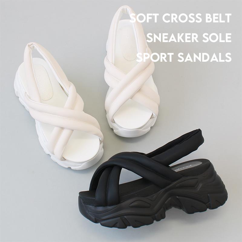 SALE￥4990→￥2999】ソフトクロス 厚底 スニーカーソール スポーツ