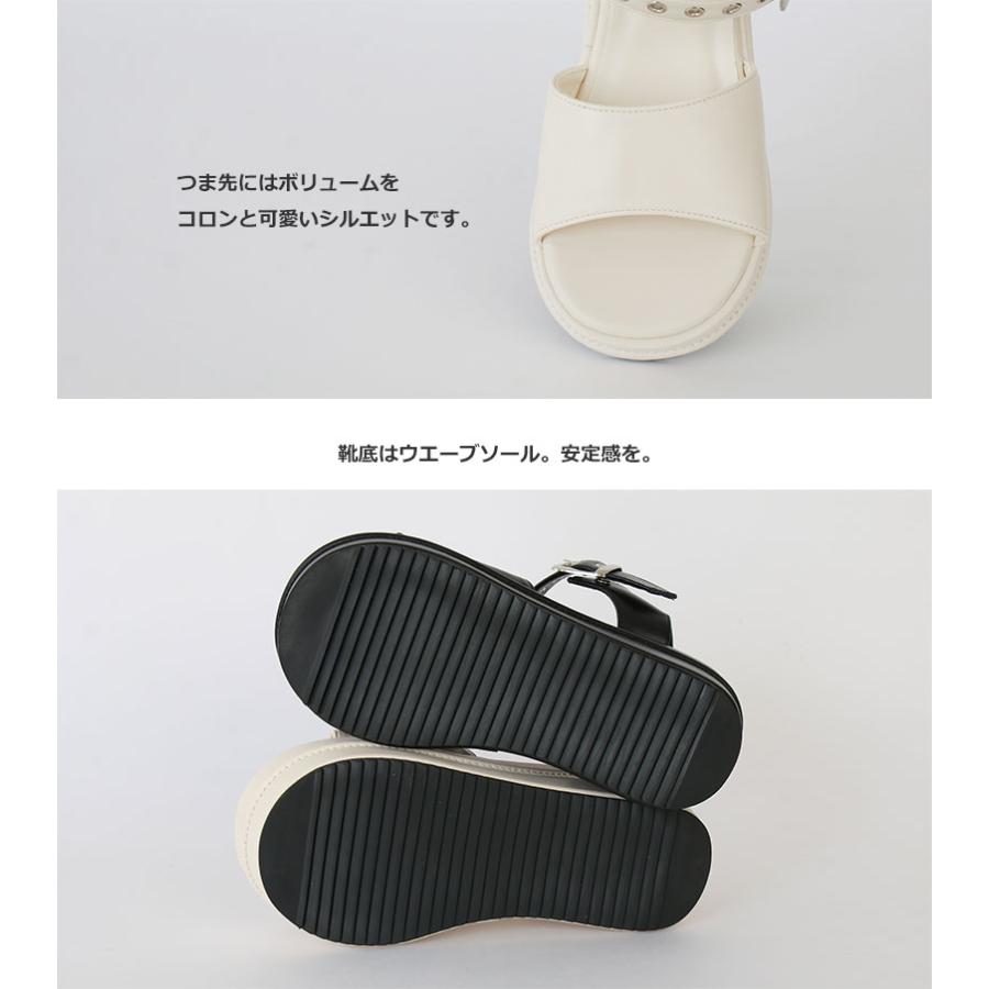 アンクルベルト 9cm 厚底 ダブルソール プラットフォーム レディース