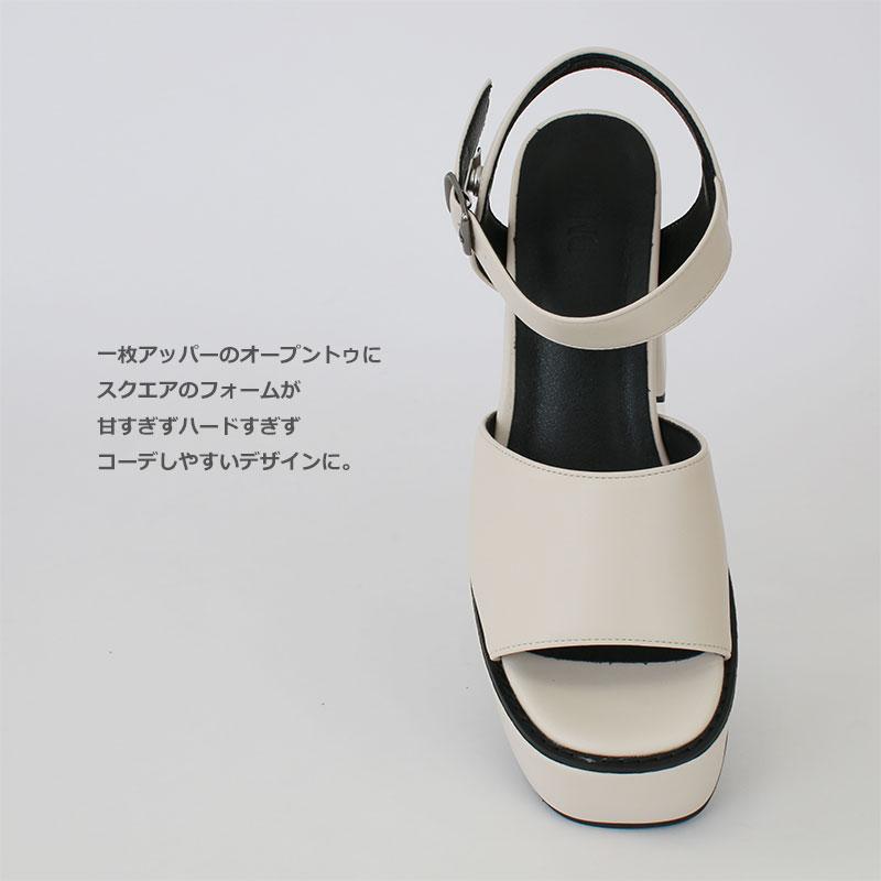 アンクルストラップ 厚底 12cm 美脚 太ヒール チャンキーヒール