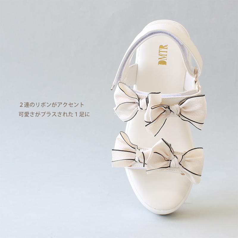 リボン ベルクロ 9cm 厚底 スニーカーソール スポーツサンダル