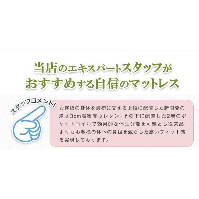 ワンランク上の寝心地 アンサンブルポケットコイルマットレス クイーン