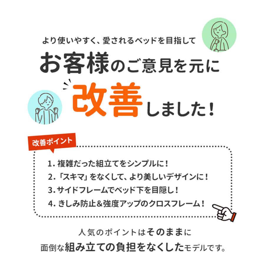 組立て設置サービス付き ベッド シングル ベッドフレーム 収納ベッド