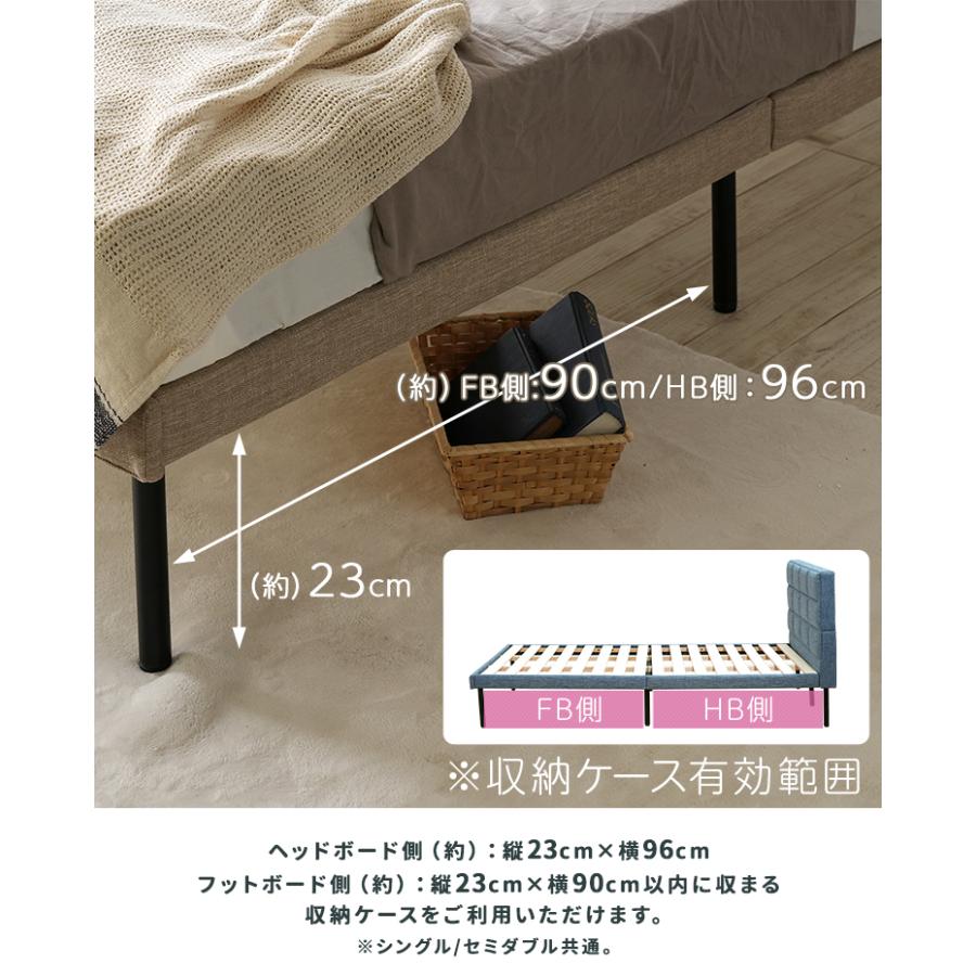 フレームのみ ファブリックベッド シングルサイズベッド シングル S